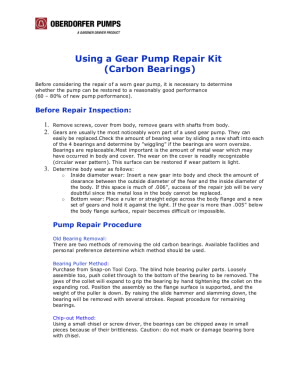 using-a-gear-pump-repair-kit-carbon-bearings